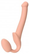 Телесный безремневой страпон Silicone Bendable Strap-On S фото 1 — pink-kiss