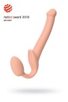 Телесный безремневой страпон Silicone Bendable Strap-On S фото 2 — pink-kiss