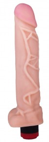 Вибратор-гигант с узором вен - 23,5 см. фото 1 — pink-kiss