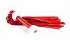 Красная плеть из натуральной кожи с белой меховой отделкой - 50 см. фото 3 — pink-kiss