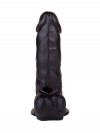 Упругий чёрный фаллоимитатор на присоске - 15,5 см. фото 3 — pink-kiss