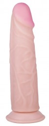 Рельефный фаллоимитатор на присоске - 18 см. фото 1 — pink-kiss
