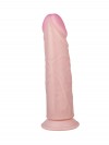 Рельефный фаллоимитатор на присоске - 18 см. фото 2 — pink-kiss
