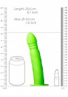 Зеленый страпон-фаллопротез со спиралевидной фактурой - 20,6 см. фото 8 — pink-kiss