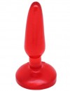 Красная гелевая анальная пробка - 16 см. фото 1 — pink-kiss