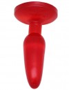 Красная гелевая анальная пробка - 16 см. фото 2 — pink-kiss