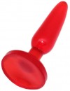 Красная гелевая анальная пробка - 16 см. фото 3 — pink-kiss