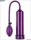 Фиолетовая вакуумная помпа Eroticon PUMP X1 с грушей фото 1 — pink-kiss