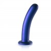 Синий фаллоимитатор Smooth G-Spot - 17,7 см. фото 1 — pink-kiss