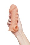 Телесная закрытая насадка с шишечками Cock Sleeve Size L - 17,6 см. фото 9 — pink-kiss