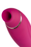 Ярко-розовый вибратор Danvi с вакуум-волновой стимуляцией фото 10 — pink-kiss