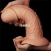 Телесный фаллоимитатор-гигант 9.5 Realistic Curved Dildo - 24 см. фото 3 — pink-kiss