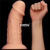 Телесный фаллоимитатор-гигант 9.5 Realistic Curved Dildo - 24 см. фото 4 — pink-kiss