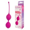 Ярко-розовые двойные вагинальные шарики с хвостиком Cosmo фото 2 — pink-kiss