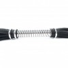 Черная длинная плеть с серебристой ручкой - 56 см. фото 2 — pink-kiss