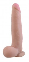 Фаллоимитатор с мошонкой на присоске ANDROID Collection-V - 22 см. фото 1 — pink-kiss