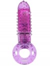 Фиолетовое эрекционное кольцо с вибрацией и пальчиком OYEAH PURPLE фото 1 — pink-kiss