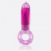 Фиолетовое эрекционное кольцо с вибрацией и пальчиком OYEAH PURPLE фото 3 — pink-kiss