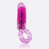 Фиолетовое эрекционное кольцо с вибрацией и пальчиком OYEAH PURPLE фото 4 — pink-kiss