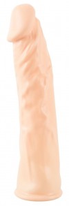 Телесная насадка-удлинитель Silicone Extension - 19 см. фото 1 — pink-kiss