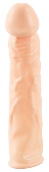 Телесная насадка-удлинитель Silicone Extension - 19 см. фото 4 — pink-kiss