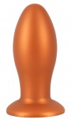 Оранжевая анальная пробка с присоской - 16 см. фото 1 — pink-kiss