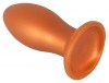 Оранжевая анальная пробка с присоской - 16 см. фото 3 — pink-kiss