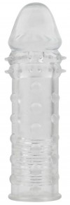 Прозрачная реалистичная насадка на пенис Extra Texture Sleeve - 16,2 см. фото 1 — pink-kiss