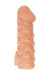 Телесная закрытая насадка с пучками шишечек Cock Sleeve Size S - 13,8 см. фото 2 — pink-kiss