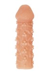 Телесная закрытая насадка с пучками шишечек Cock Sleeve Size S - 13,8 см. фото 3 — pink-kiss