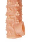 Телесная закрытая насадка с пучками шишечек Cock Sleeve Size S - 13,8 см. фото 8 — pink-kiss