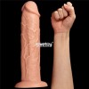 Телесный фаллоимитатор-гигант 11 Realistic Long Dildo - 28 см. фото 3 — pink-kiss