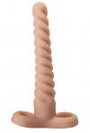 Спиралевидный телесный плаг - 15 см. фото 1 — pink-kiss