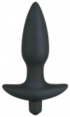 Чёрная анальная вибровтулка с 5 скоростями - 15 см. фото 1 — pink-kiss
