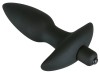 Чёрная анальная вибровтулка с 5 скоростями - 15 см. фото 2 — pink-kiss