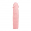 Удлиняющая насадка на пенис телесного цвета - 18 см. фото 1 — pink-kiss