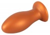 Оранжевая анальная пробка с присоской - 21 см. фото 2 — pink-kiss