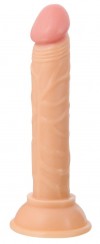 Телесный анальный фаллоимитатор на присоске - 12,5 см. фото 2 — pink-kiss