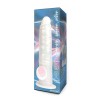 Белый вибратор-реалистик со световыми эффектами - 20,5 см. фото 3 — pink-kiss