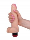 Большой реалистичный виброфаллос с мошонкой - 20,5 см. фото 5 — pink-kiss