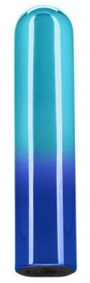Голубой гладкий мини-вибромассажер Glam Vibe - 9 см. фото 1 — pink-kiss