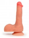 Телесный фаллоимитатор на подошве-присоске - 21 см. фото 1 — pink-kiss