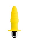 Желтая анальная вибровтулка Lancy - 11 см. фото 3 — pink-kiss