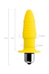 Желтая анальная вибровтулка Lancy - 11 см. фото 7 — pink-kiss