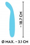 Голубой вибратор Cuties 2.0 - 18,7 см. фото 3 — pink-kiss
