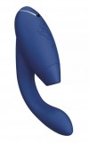 Синий вибратор Womanizer Duo 2 с бесконтактной клиторальной стимуляцией фото 1 — pink-kiss