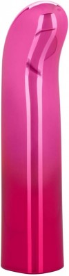 Розовый изогнутый мини-вибромассажер Glam G Vibe - 12 см. фото 1 — pink-kiss