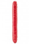 Красный двусторонний фаллоимитатор - 31 см. фото 1 — pink-kiss