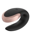 Черный  вибратор для пар Double Love с возможностью управления через пульт и приложение фото 5 — pink-kiss