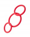 Набор из 3 красных эрекционных колец различного диаметра фото 1 — pink-kiss